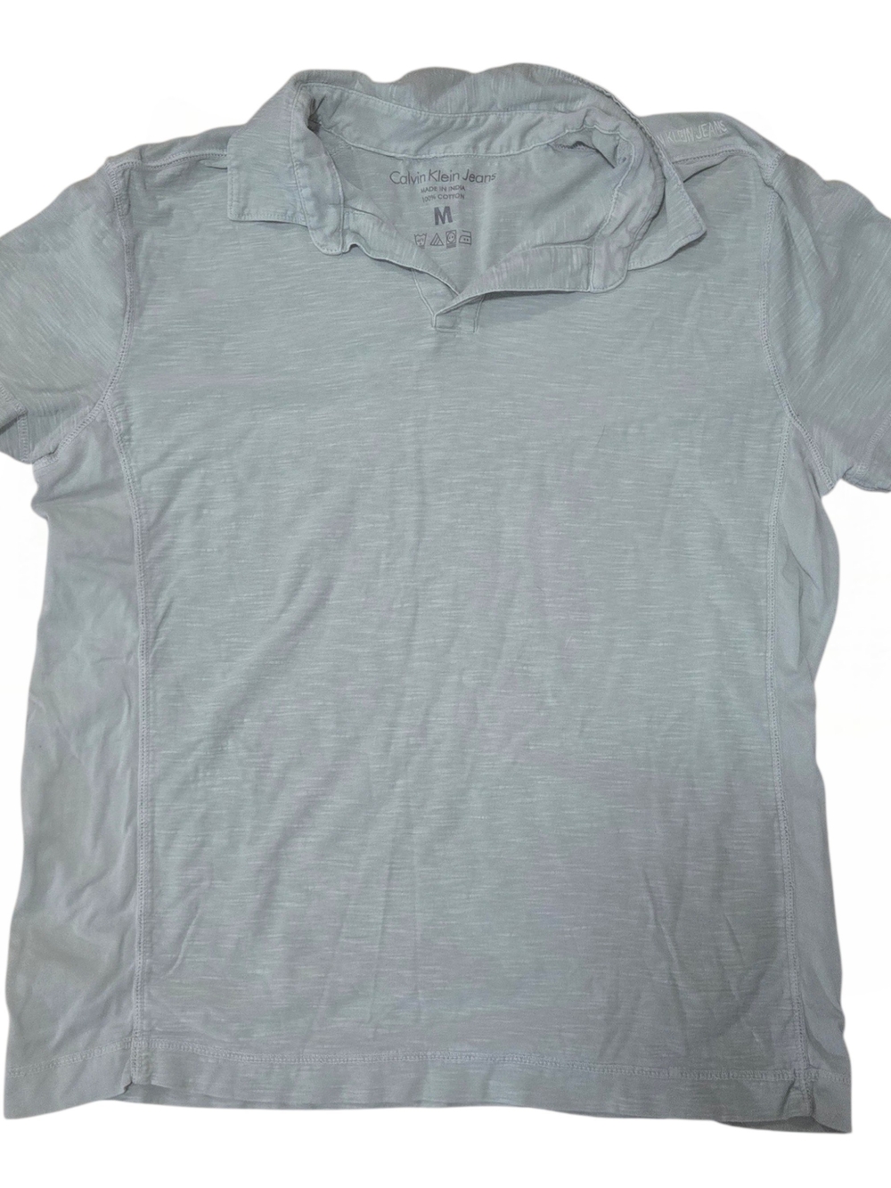 Calvin Klein Men's Pale Gray Short Sleeve Polo